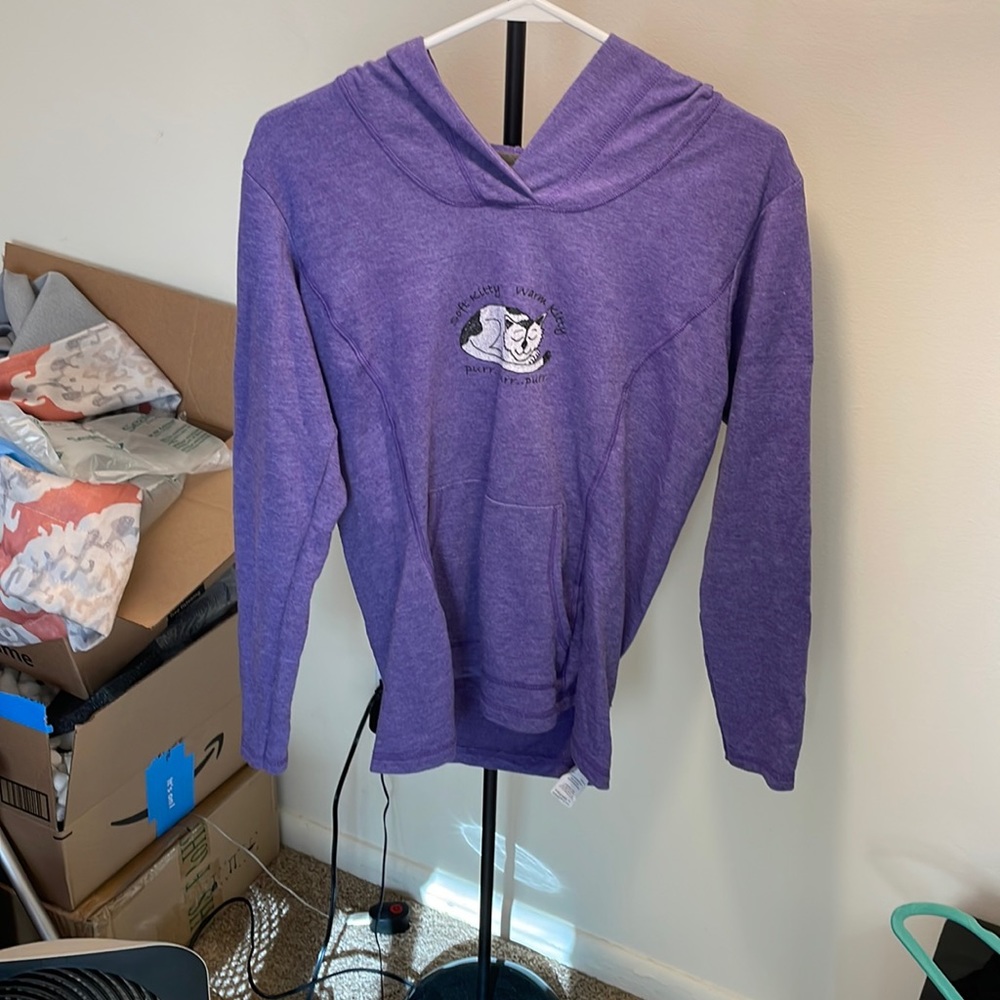 EUC hoodie “soft kitty,warm kitty,purr purr purr”sz.m 281